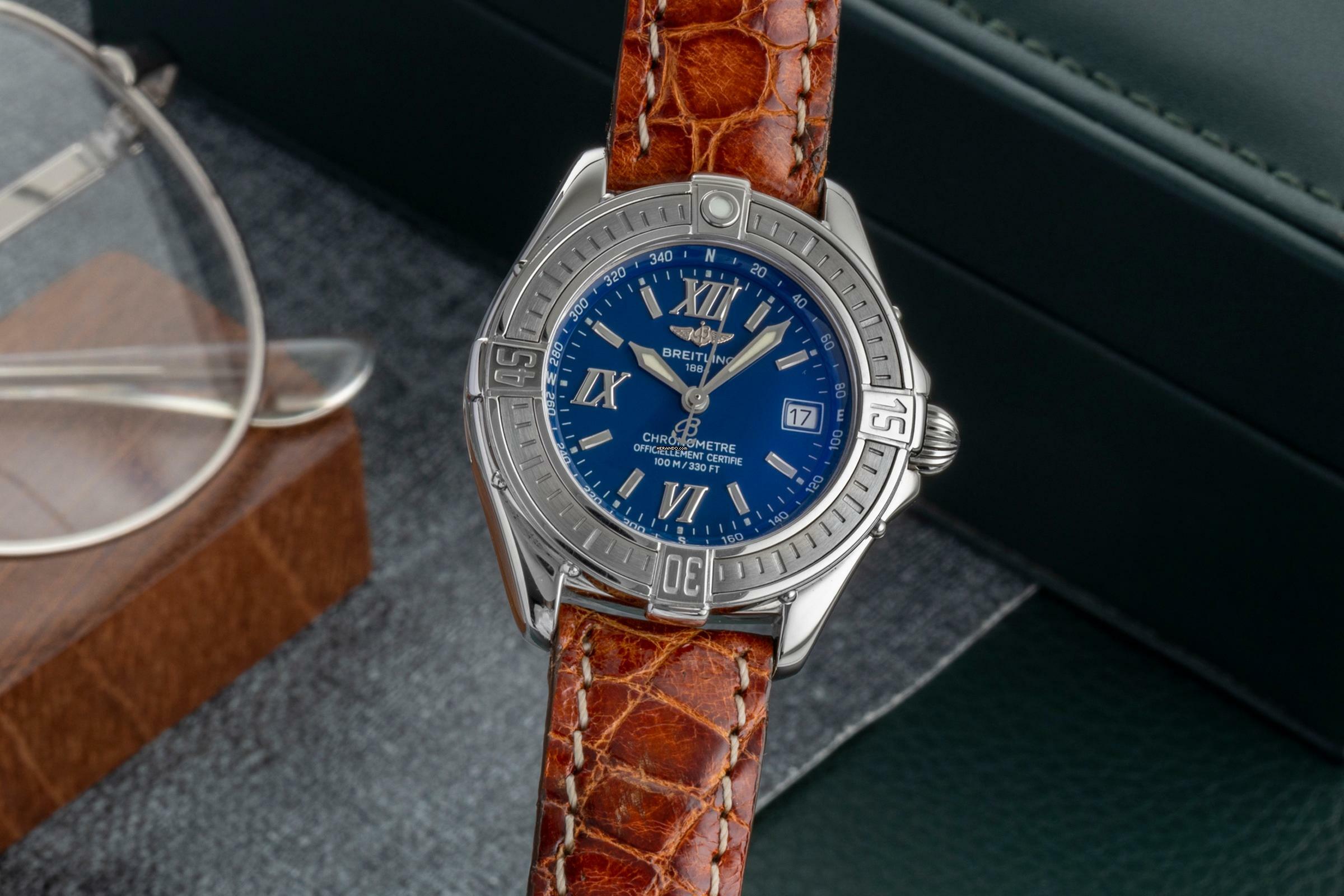 Breitling Cockpit Lady B Class Blue Dial Lady Edelstahl Damenuhr Ref. A67365