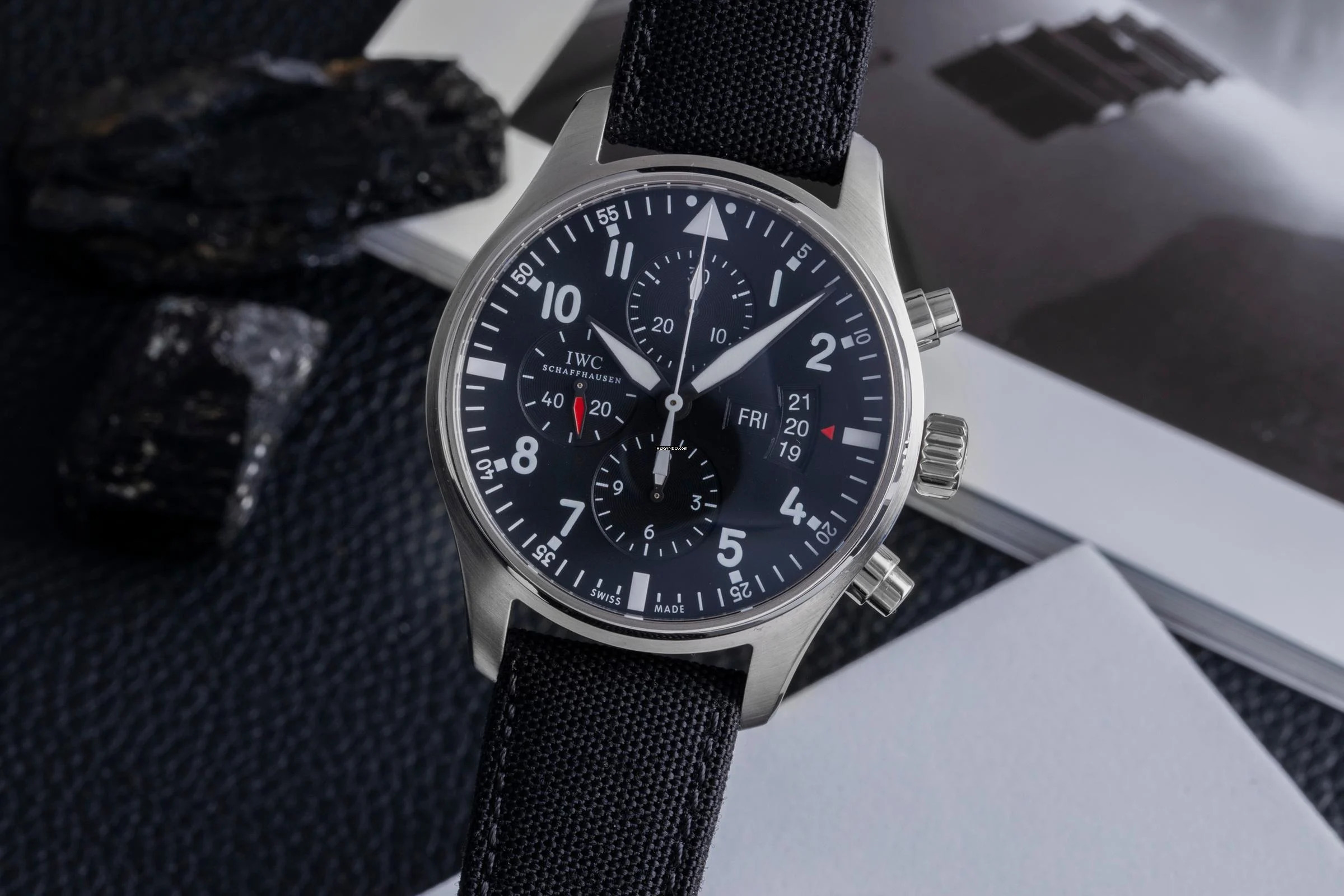 IWC Fliegeruhr Chronograph Pilot Fliegeruhr Chronograph Automatik Edelstahl Herrenuhr Ref. IW377701
