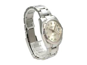 Thumbnail von Rolex Oyster Perpetual Date 115234 Argento Diamanti