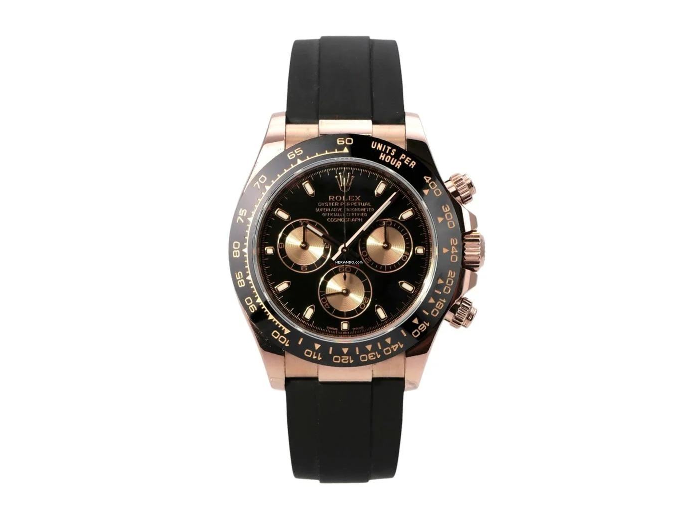 Rolex Daytona Cosmograph Daytona in Everose Gold / Oysterflex Ref. 116515LN Nero