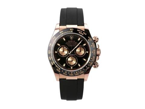  Rolex Daytona Cosmograph Daytona Everose-Gold / Oysterflex Ref. 116515LN Schwarz 