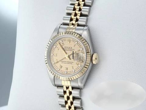  Rolex Lady-Datejust Edelstahl Gelbgold 750 Diamanten Automatik Stainless Steel 18kt Yellow Gold Stahl Damen Jubilé-band Chronometer Oyster 
