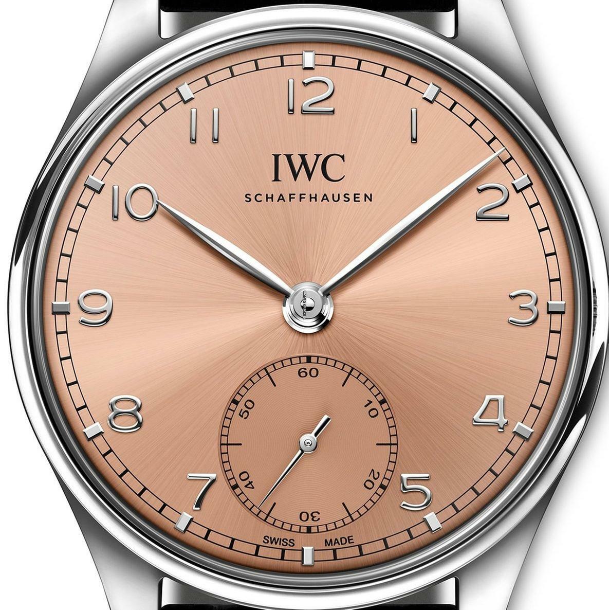 IWC Portugieser Automatik 40 Salmon Zifferblatt 40mm NEU VOLLE ORIGINALAUSSTATTUNG
