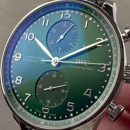 IWC Portugieser Chronograph Green NUOVO SET COMPLETO