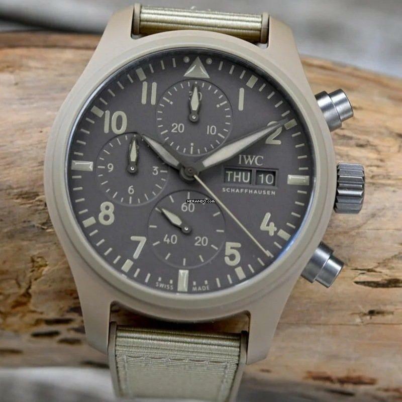 IWC пилотские часы Chronograph Top Gun 41 Top Gun Mojave Desert Watch Chronograph НОВЫЕ В полном комплекте