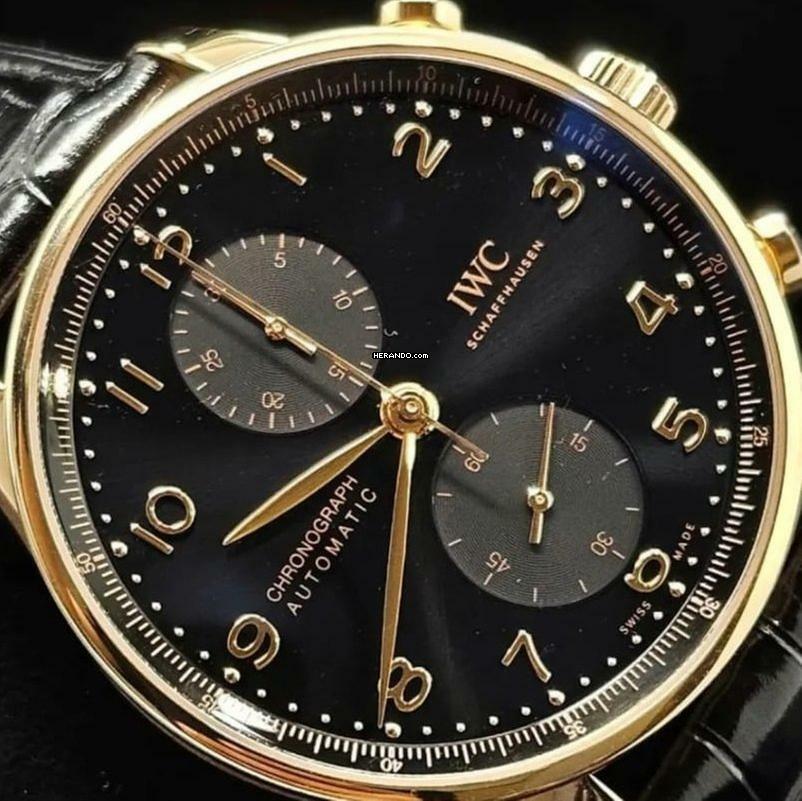 IWC Portugieser Chronograph Siyah YEPYENİ TAM KİT