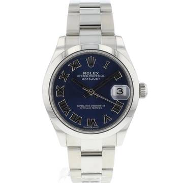  Rolex Datejust 31 Oyster Blue Roman Dial 