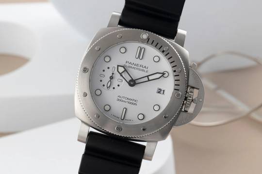  Panerai Submersible Edelstahl Automatik Herrenuhr Ref. PAM01223 B&P 2021 