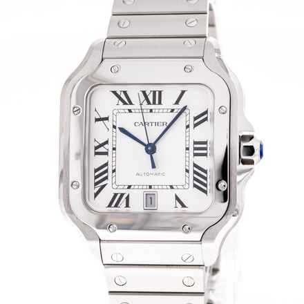 Cartier Santos De Cartier 40x47 Biały – WSSA0018 – NOWY I NIEWYPRYWATOWANY – ZESTAW PEŁNY do 02/2026