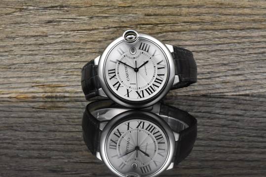  Cartier Ballon Bleu 42mm Automatic W69012Z4 / 3765 Stahl 