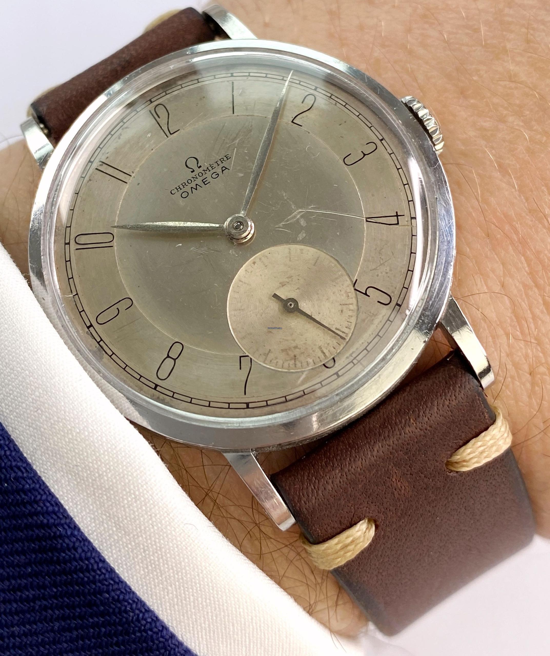 Omega Classic Vintage 30T2 RG Art Deco Chronometer Chronometre 35.5mm Steel Serviced 2366