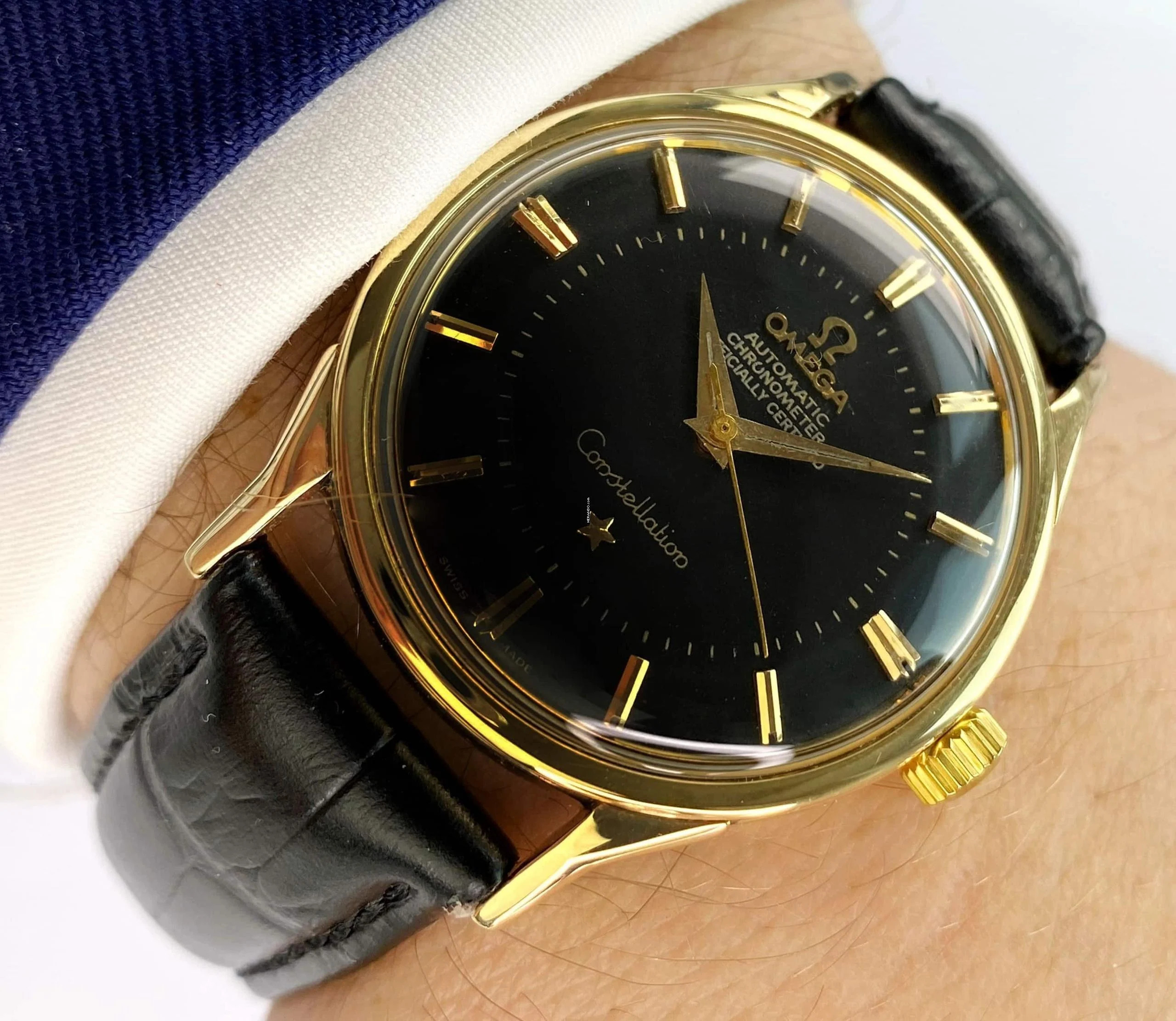 Omega Constellation Serviced Constellation Vintage Automatic Automatik SOLID GOLD Pie Pan 168005 168005