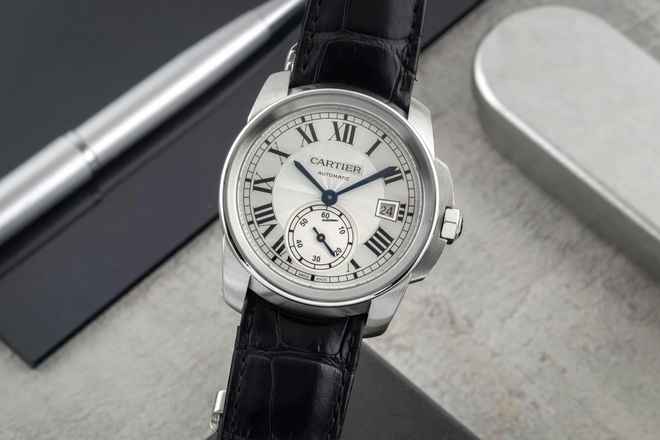  Cartier Calibre de Cartier 38 Stahl Automatik Ref. WSCA0003 3756 B&P 2016 