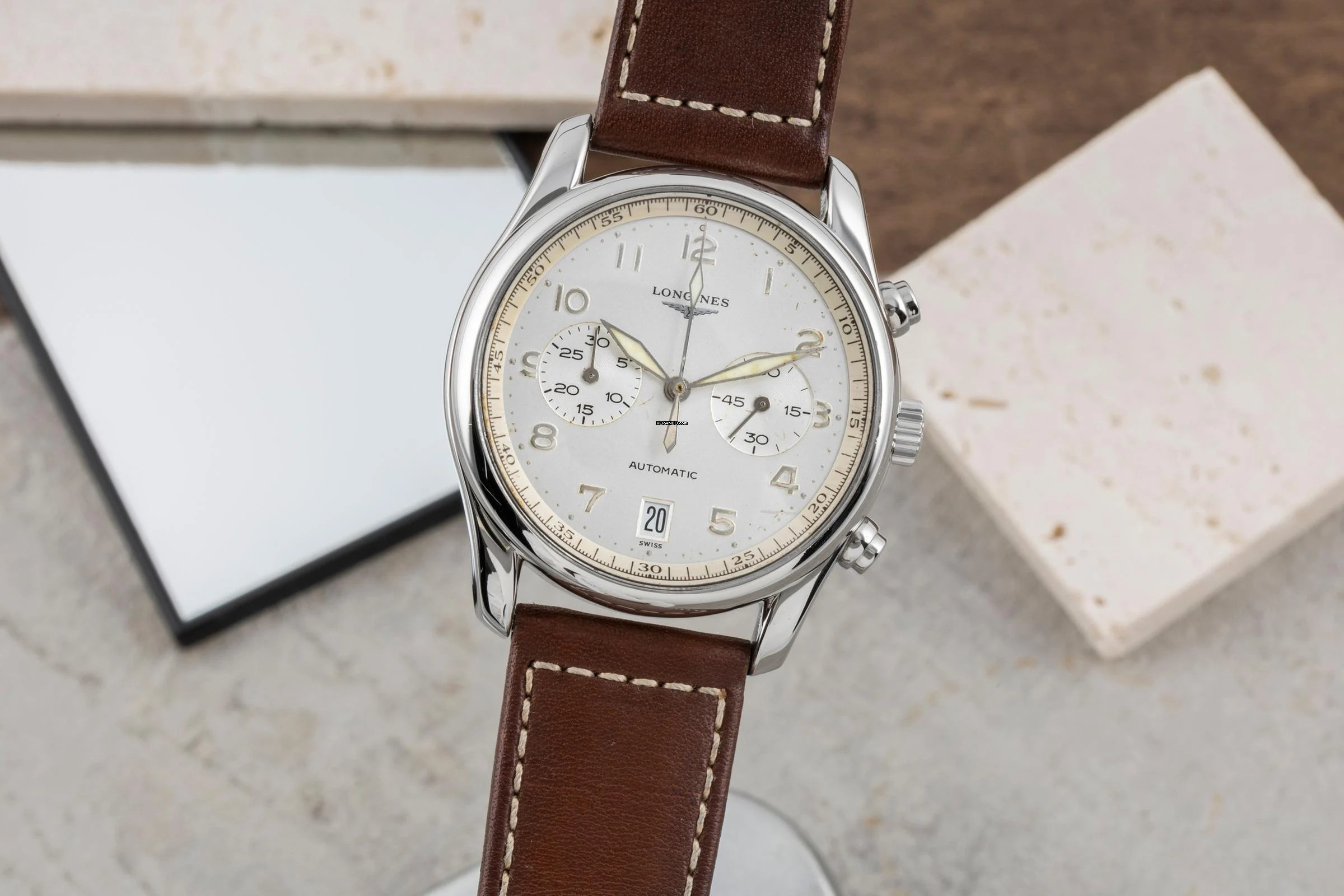 Longines Avigation Chronograph Automatik Edelstahl Herrenuhr Ref. L2.620.4