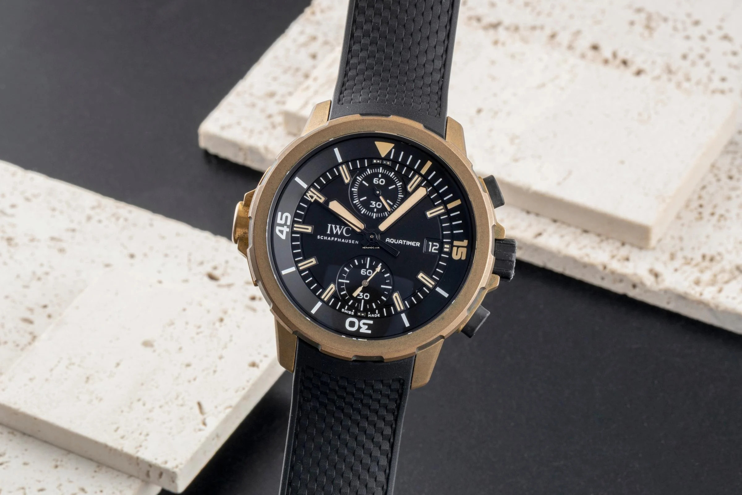 IWC Aquatimer Chronograph Expedition Charles Darwin Bronze Ref. IW379503 B&P
