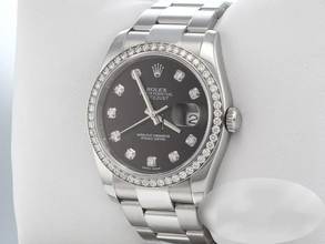Thumbnail von Rolex Datejust 36 36mm 116244 2016 Stahl Weissgold 750 Diamanten Automatik Stainless Steel 18kt White Gold Oyster-band Chronometer Black Dialgold