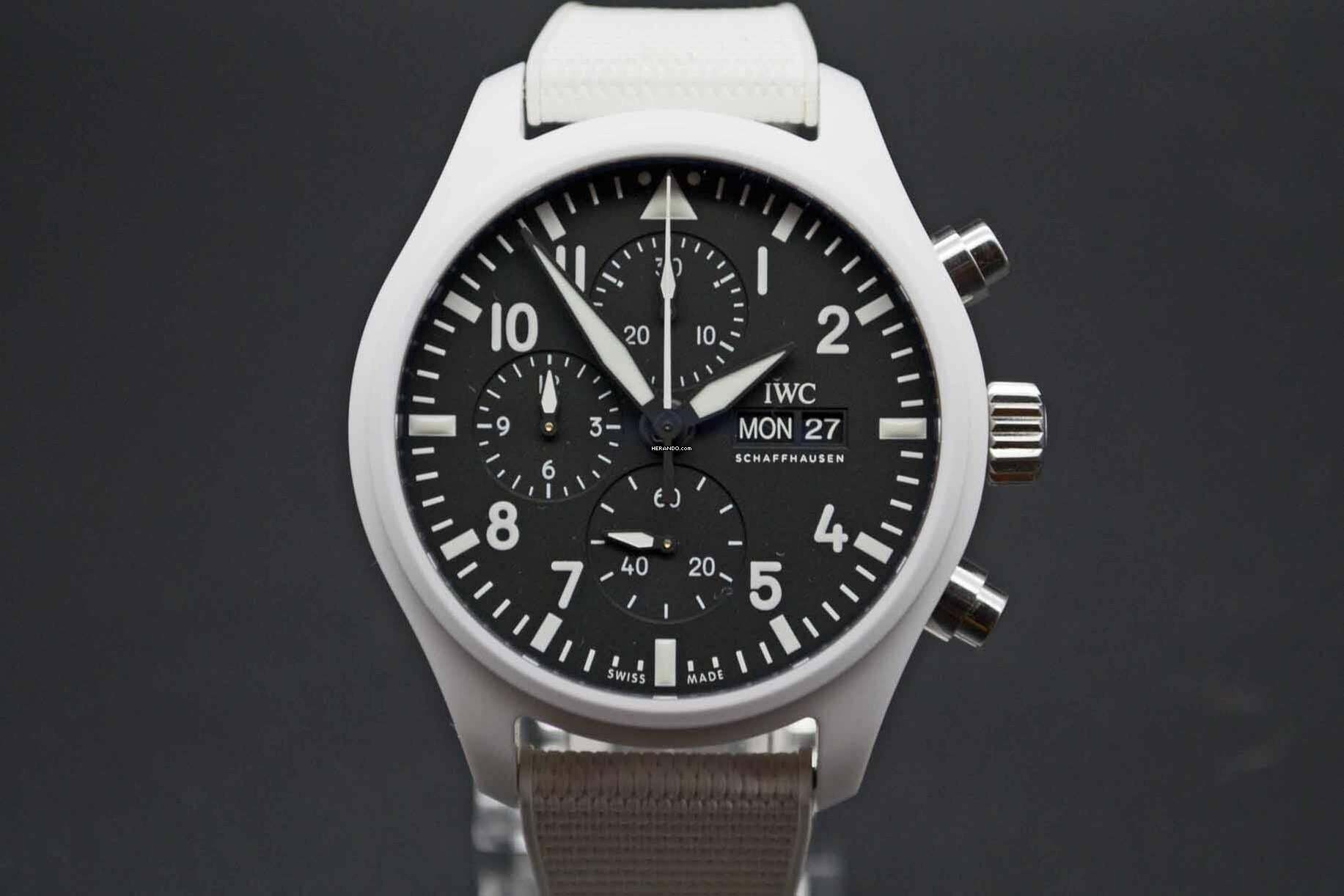 IWC Fliegeruhr Chronograph Top Gun Lake Tahoe LC100 Fullset aus 2025 IWC Garantie bis 2033
