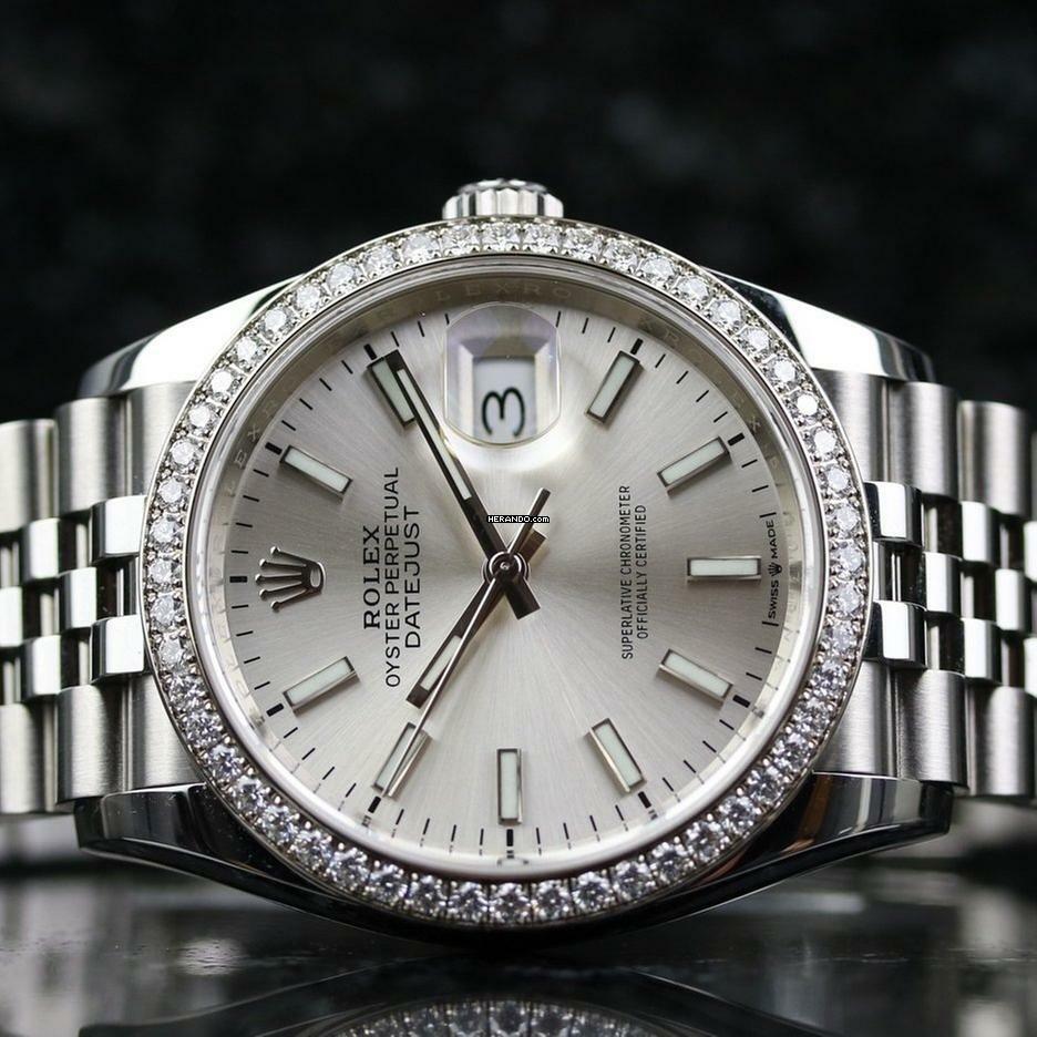 Rolex Datejust 36 Jubilee RBR - Silver - like New - Fullset - 10/2021