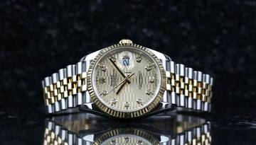 Thumbnail von Rolex Datejust 36 Steel Gold - Motif Diamond - like New - Fullset - 04/2023