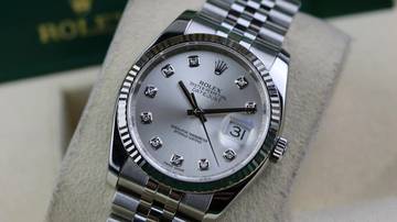 Thumbnail von Rolex Datejust 36 Jubilee - Silver Diamond - like New - Fullset - 12/2012