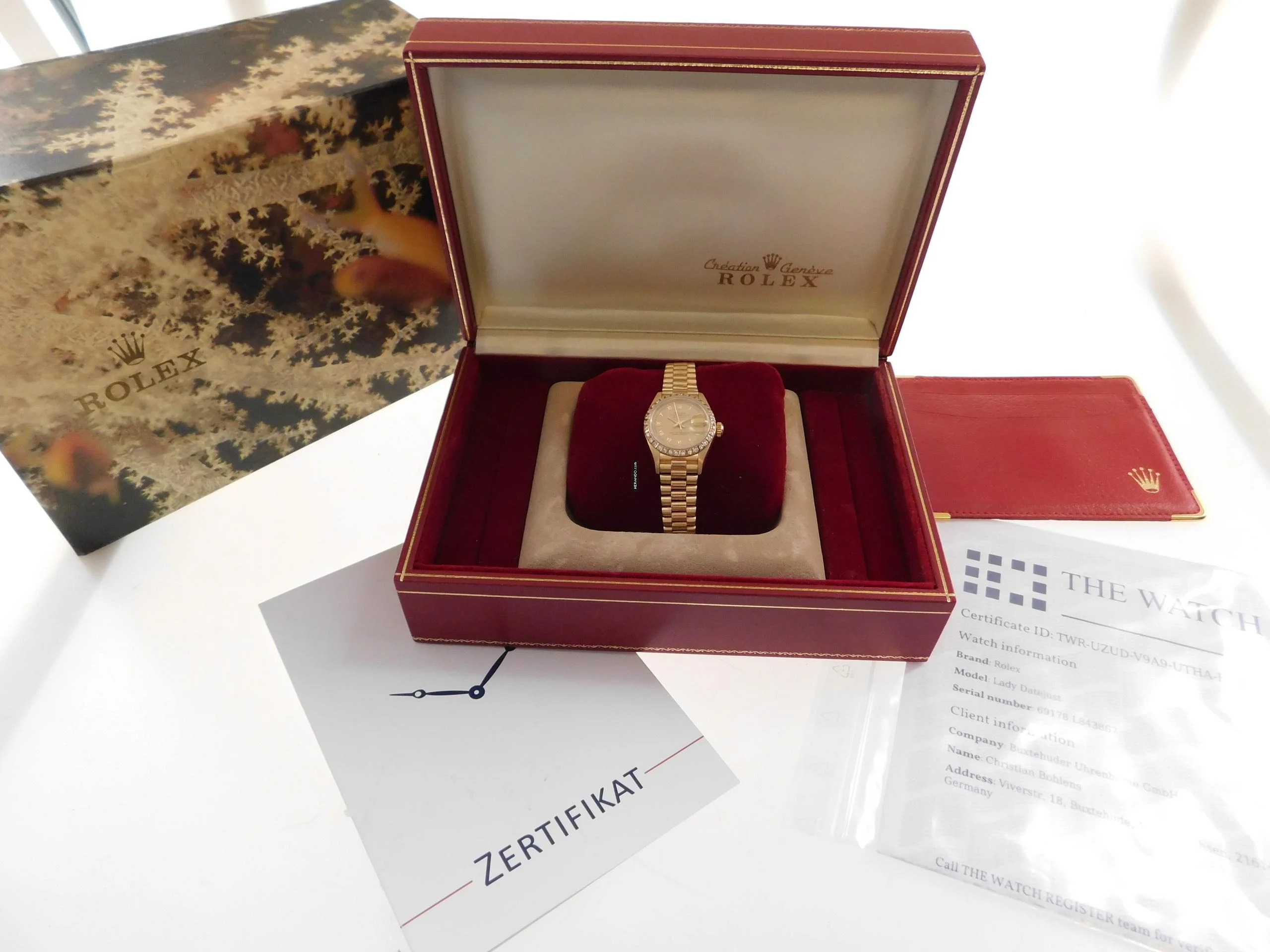 Rolex Lady-Datejust 18 Kt Gelbgold im Top Zustand Strammes Band Römisches Z.B. Brillantlünette langes Band