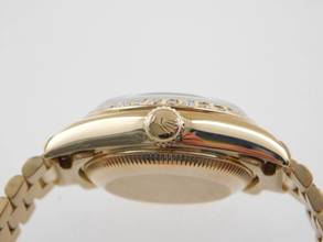 Thumbnail von Rolex Lady-Datejust 18 Kt Gelbgold im Top Zustand Strammes Band Römisches Z.B. Brillantlünette langes Band