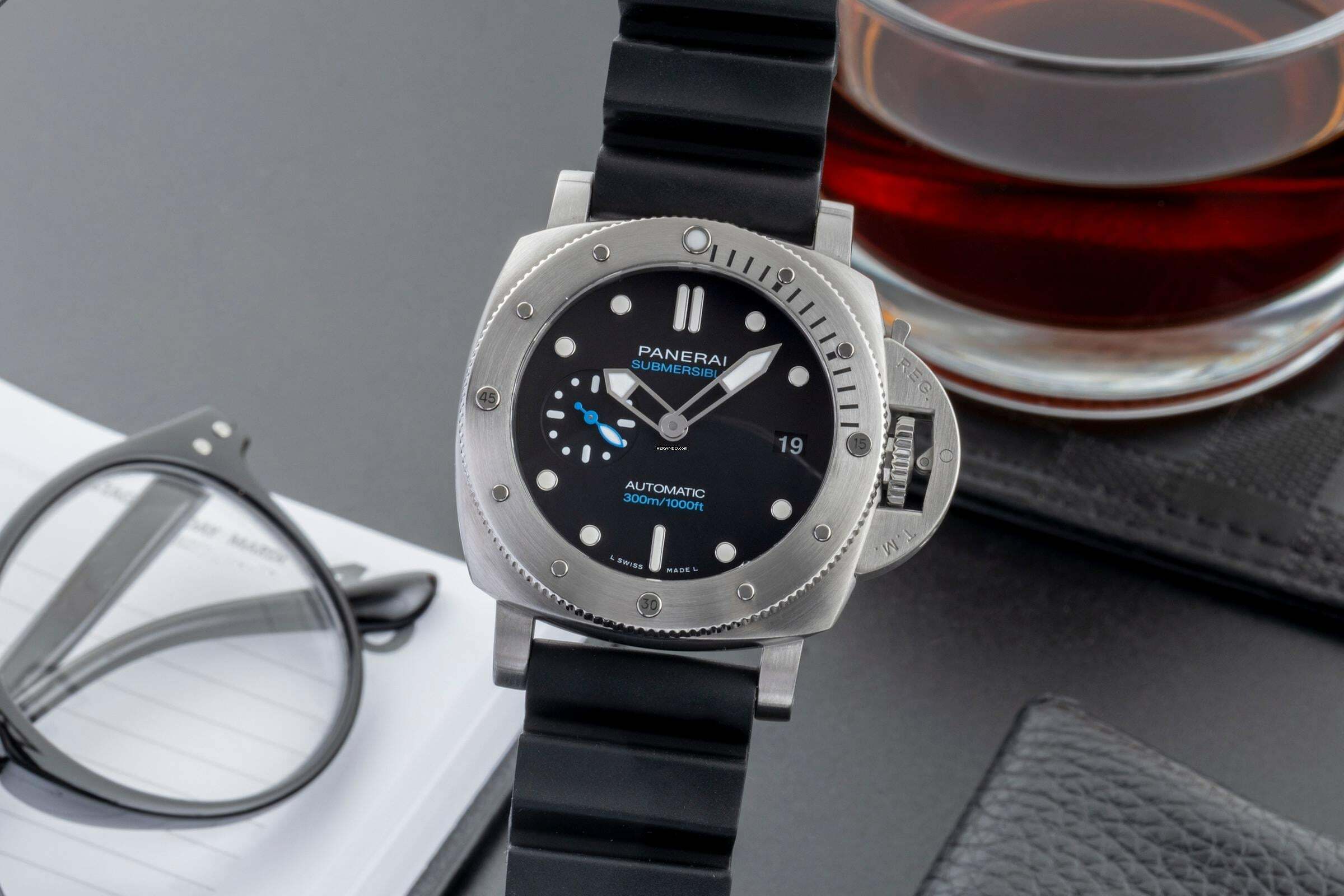 Panerai Luminor Submersible Automatik Herrenuhr Ref. PAM00973 B&P