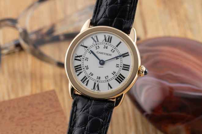  Cartier Ronde Solo de Cartier Lady Ronde Solo 18K (0,750) Gold/Stahl Damenuhr Ref. W6700355 