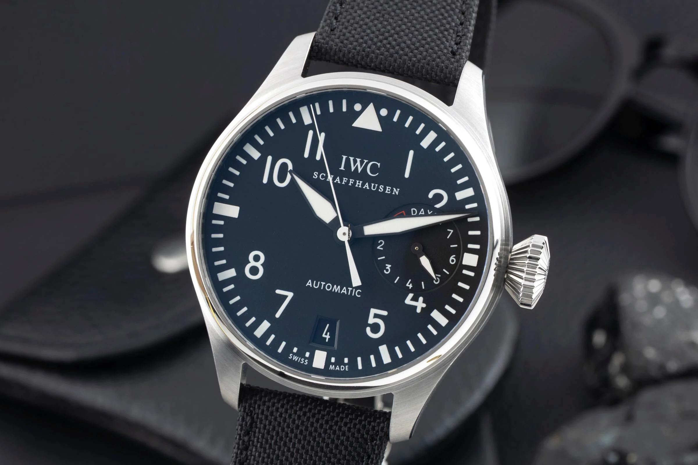 IWC Große Fliegeruhr Schaffhausen Big Pilot 7 Days Automatik Stahl Herrenuhr Ref. IW500401