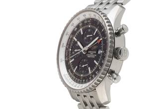 Thumbnail von Breitling Navitimer World Chronograph Stahl Automatik Ref. A24322 B&P 2006