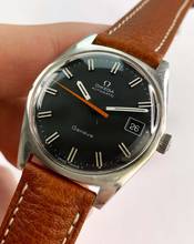 Thumbnail von Omega Genève Serviced Geneve Vintage Automatic Automatik Black Dial Red Hand 166041 166041