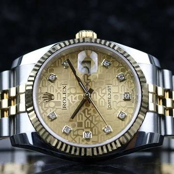Rolex Datejust 36 Steel Gold - Jubilee Dial - like New - Fullset - 08/2016
