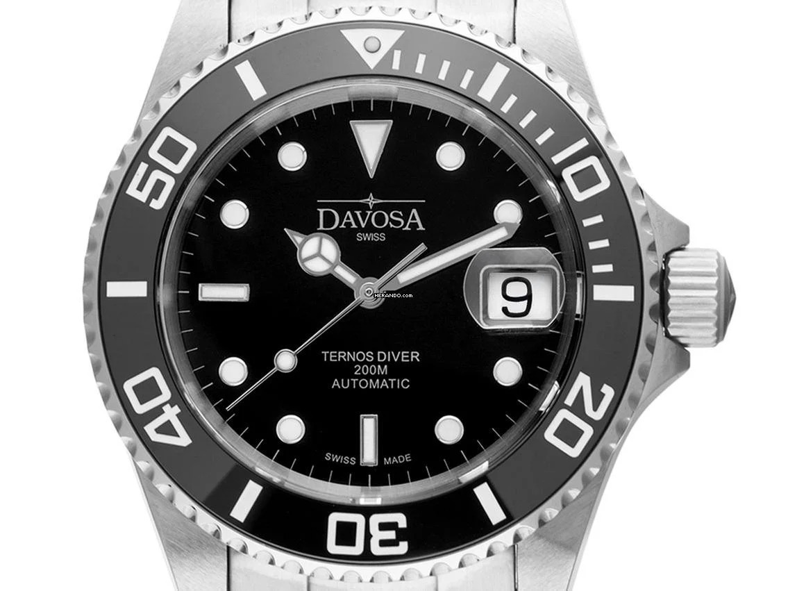 Davosa Ternos Automatic Diver Stahl Keramik Automatik Armband Stahl Ref.161.555.50 Full Set Neu Ternos Diver