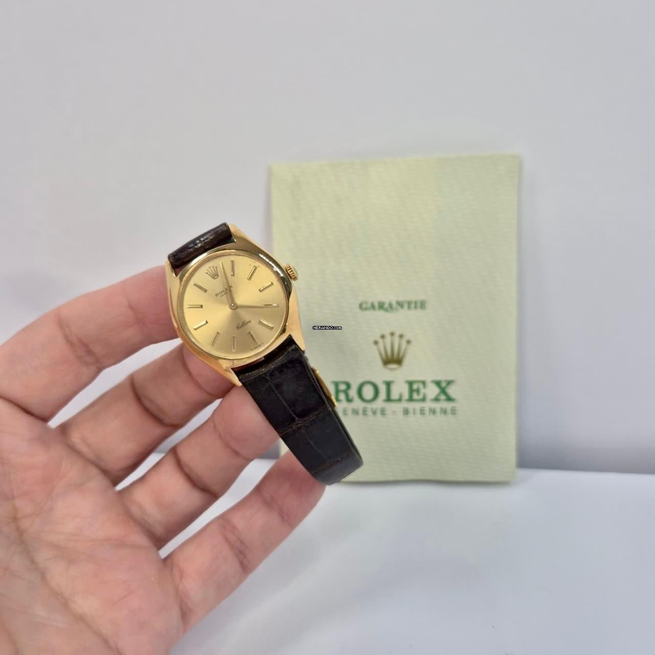 Rolex Cellini Lady Ouro 26mm Corda Completo