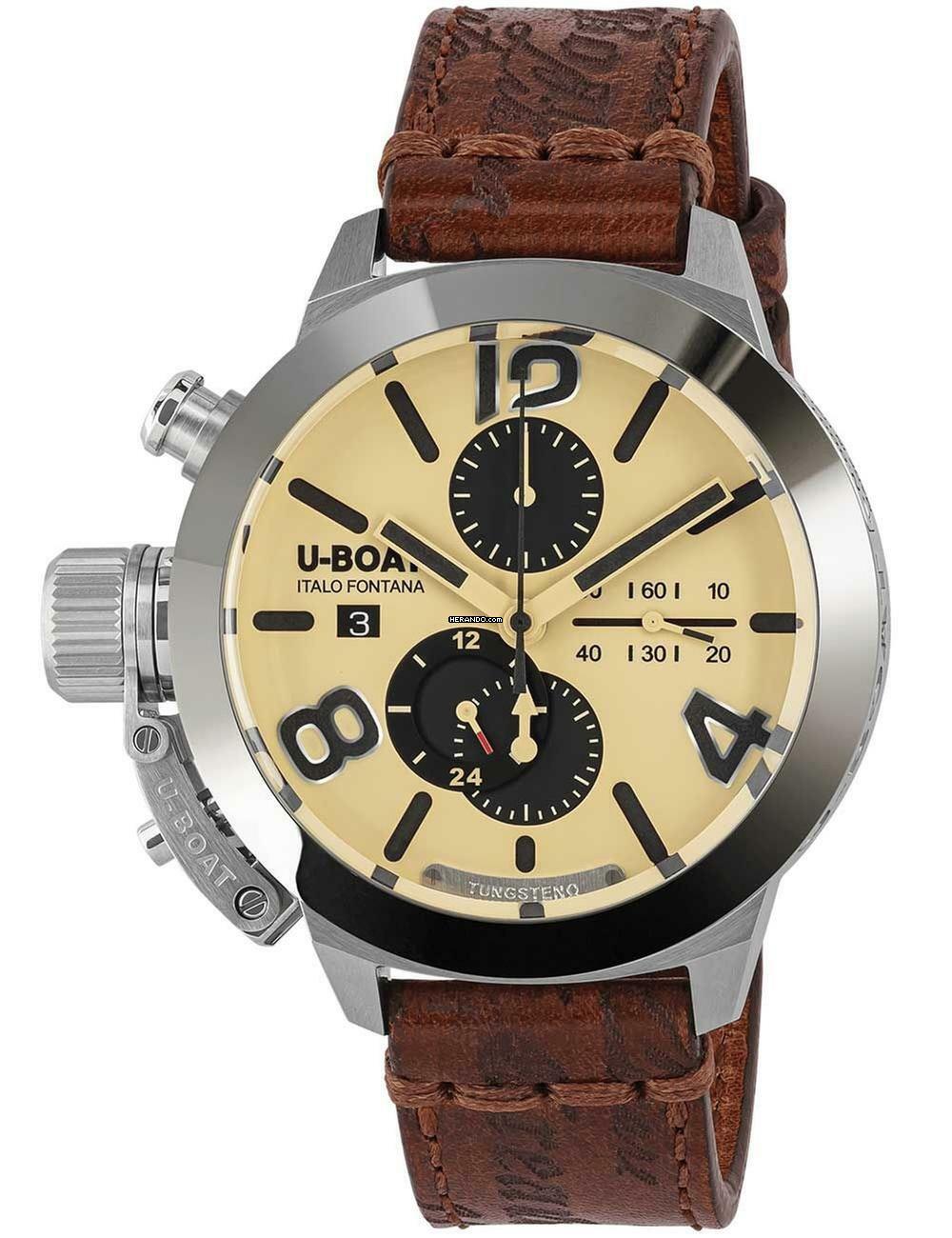 U-Boat Classico 9568/A Classico 45 mm Tungsteno CAS 2 Herrenuhr 10ATM