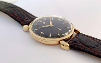 Thumbnail von Omega Classic Serviced Vintage Rose Gold Plated Black Honeycomb Dial 2706 2706