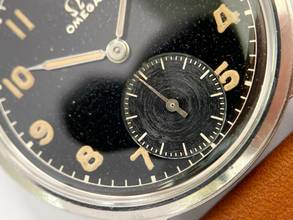 Thumbnail von Omega Classic Serviced Vintage 30T2 Rare Black Gilt Dial 2383 2383