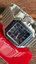 Thumbnail von Cartier Santos De Cartier Blue Dial 2022 Release Top condition like new - 99% unworn