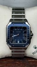 Thumbnail von Cartier Santos De Cartier Blue Dial 2022 Release Top condition like new - 99% unworn