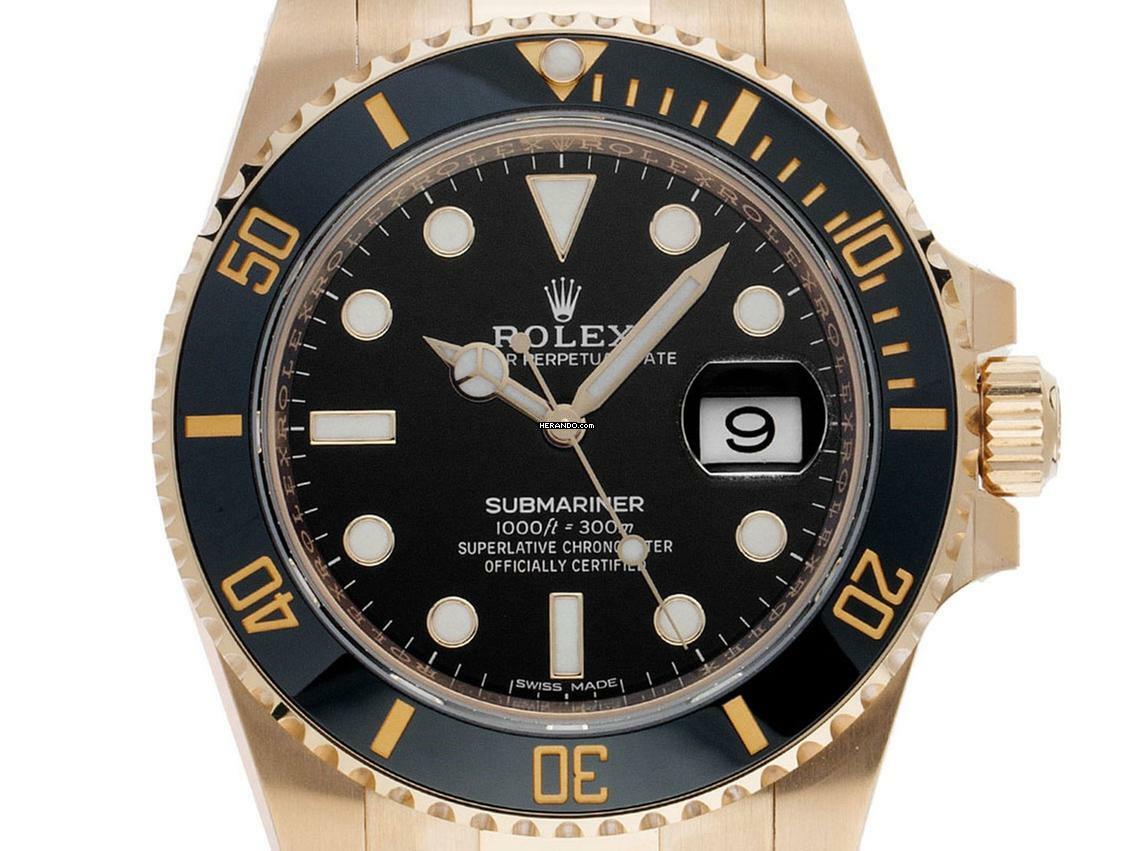 Rolex Submariner Date Ref.116618LN 2017 Full Set sehr gut Vintage Submariner Date 18kt Gelbgold 215g