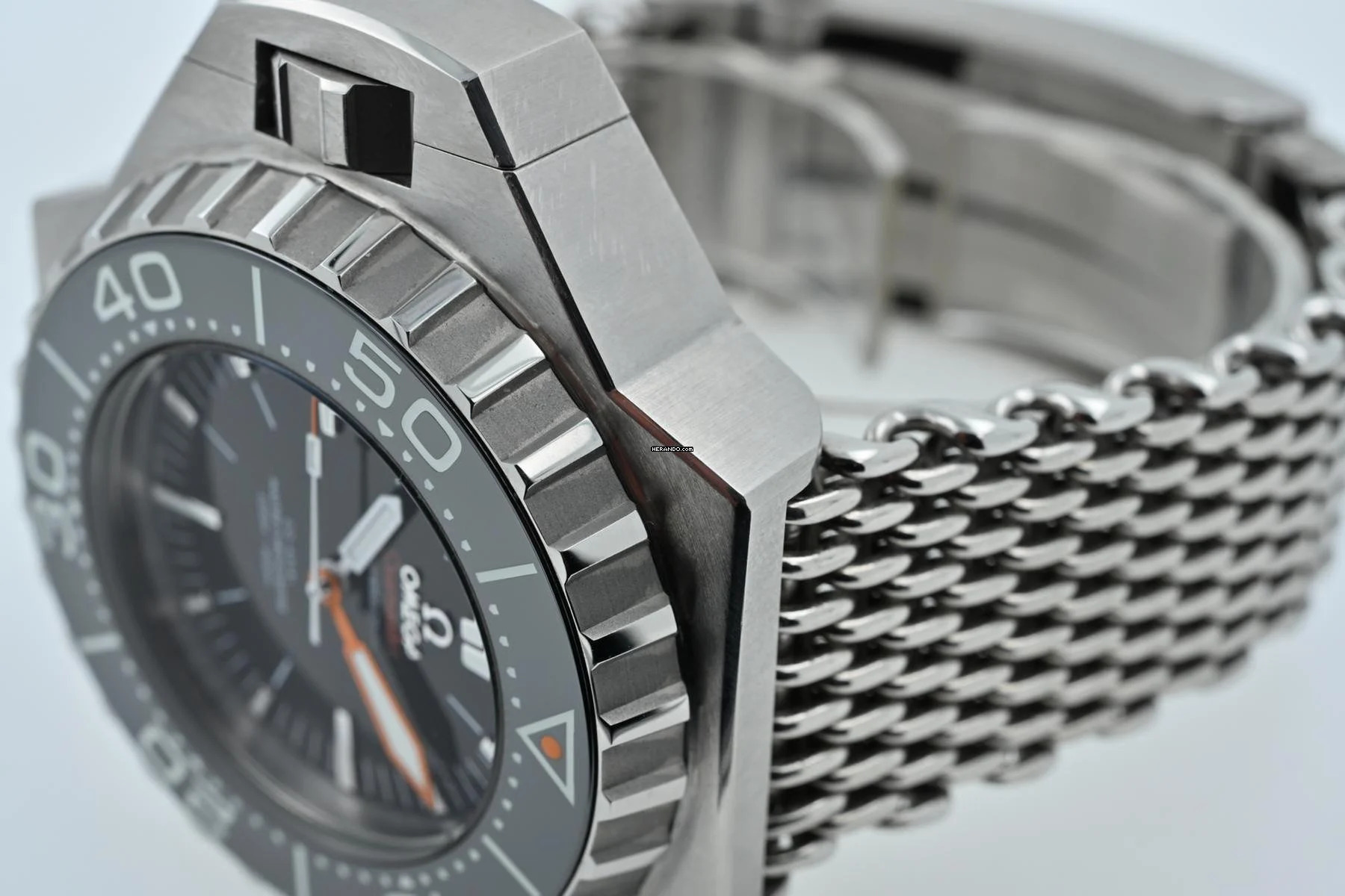 Omega Seamaster PloProf 1200 M 22790552101001 Mesh Bracelet Titanium