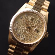 Thumbnail von Rolex Day-Date 36 Yellow Gold Champagne Logo Diamond Dial