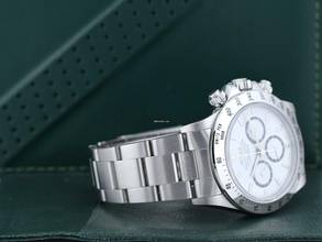 Thumbnail von Rolex Daytona Cosmograph Daytona Ref.16520 satinato Inverted 6 White Dial Box & Papers Like New