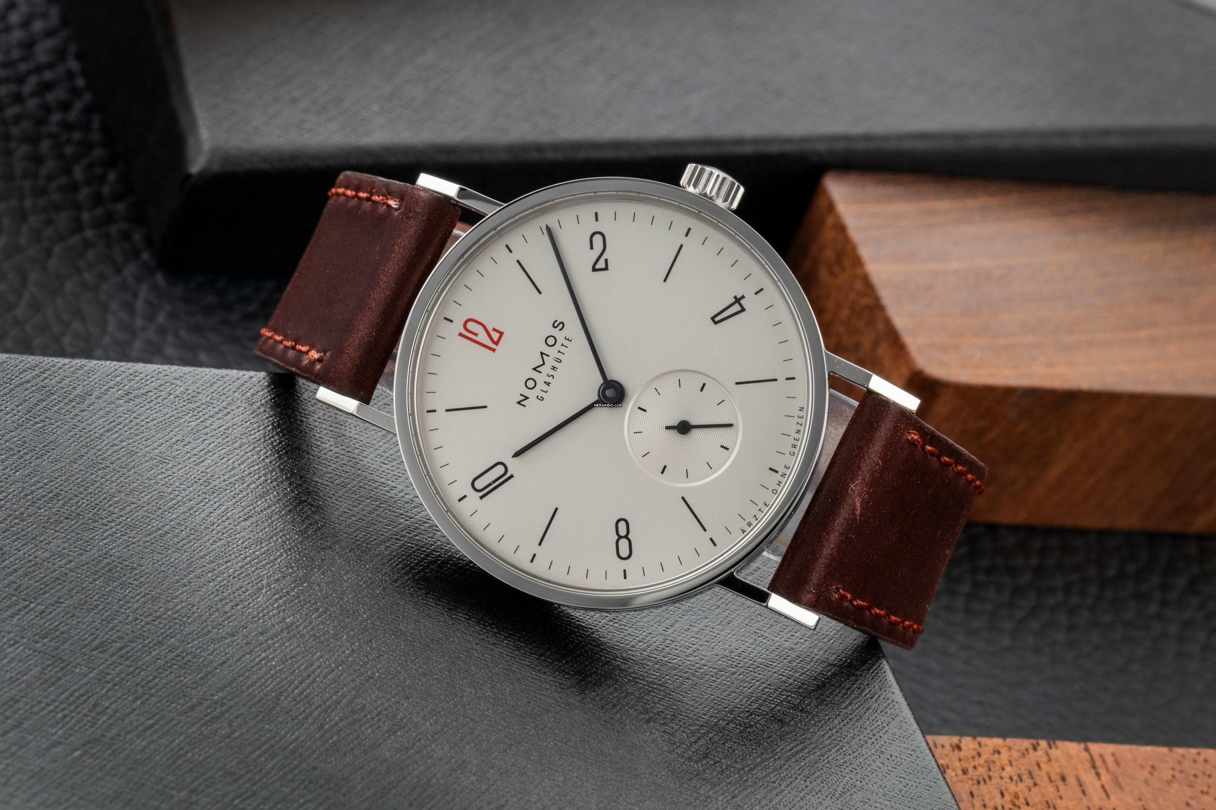 NOMOS Tangente limited Ärzte ohne Grenzen Stahl Handaufzug B&P 2012