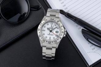 Thumbnail von Rolex Explorer II White Dial Edelstahl Automatik Herrenuhr Ref. 16570 B&P 2003