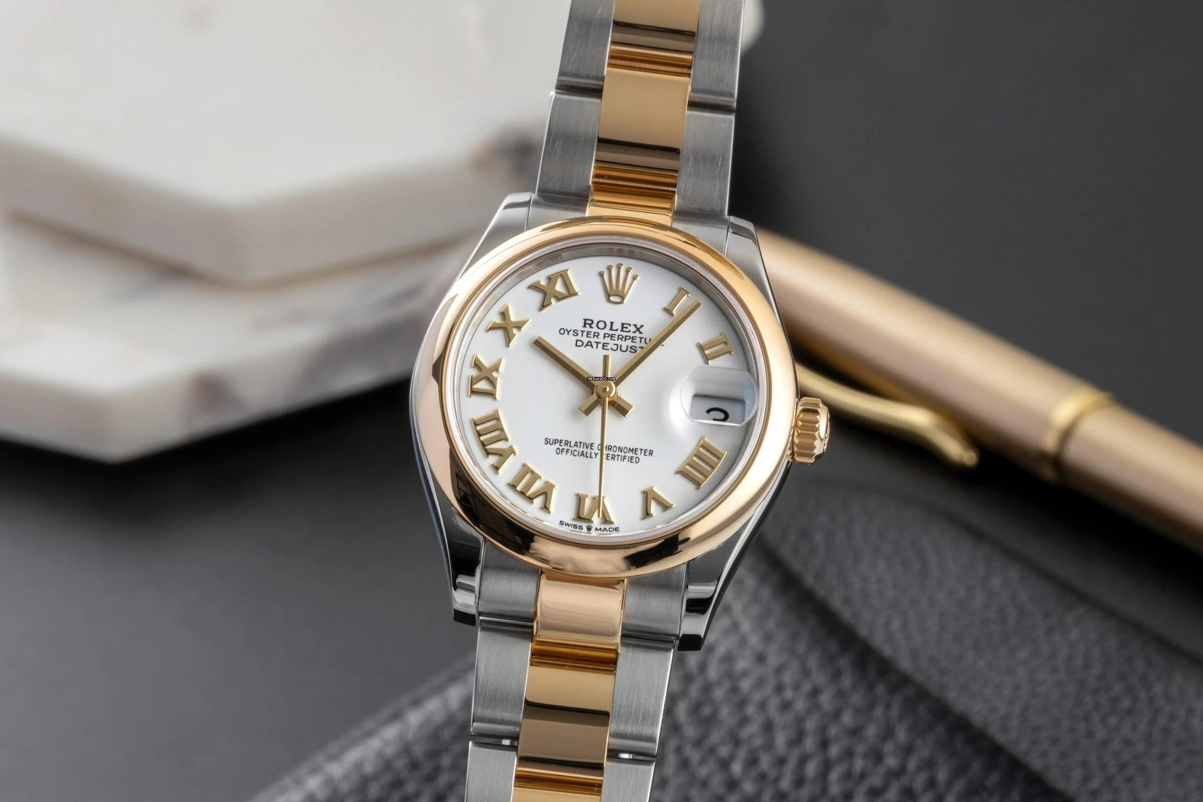 Rolex Datejust 31 Rolesor White Roman Damenuhr Oyster Perpetual Ref. 278243