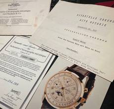 Thumbnail von Eberhard & Co. Chronograph Serviced (480e) Moonphase Mondphase Original Papers Valjoux 7768 75th 989 75 Anniversary Limited Edition