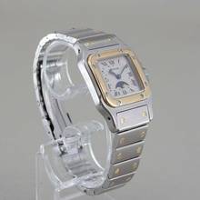 Thumbnail von Cartier Santos Galbée Stahl/18k Gold Mondphase ca. 23,5 x 35 mm