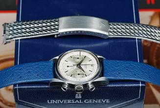 Thumbnail von Universal Genève Compax VALJOUX 72 SOLEIL DIAL NINA CASE RARE VINTAGE