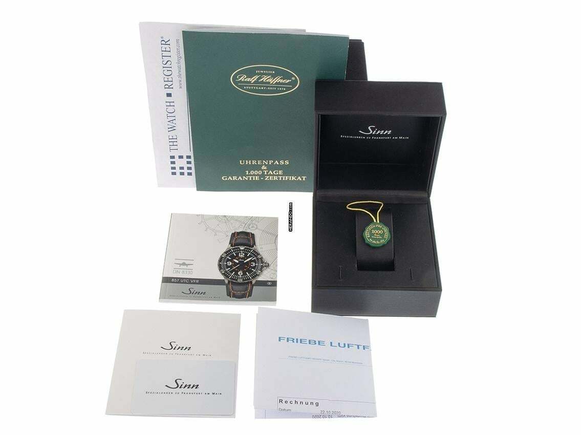 Sinn 856 / 857 UTC VFR Ref.VFR 857.0401 2020 Full Set sehr gut Vintage 857 UTC VFR